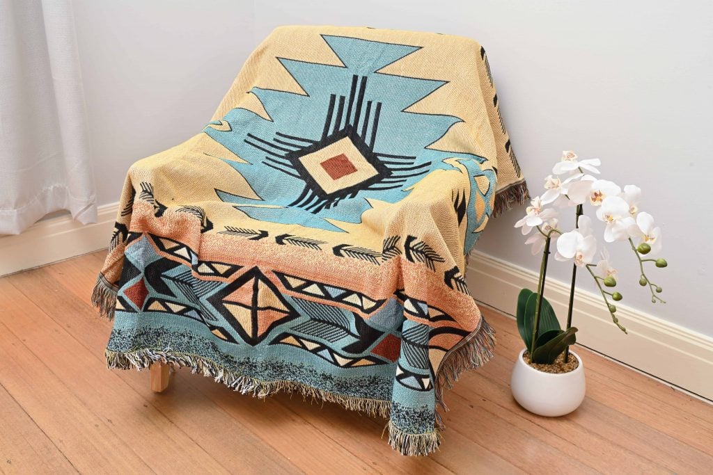 Diamond Peach Throw/Picnic Rug