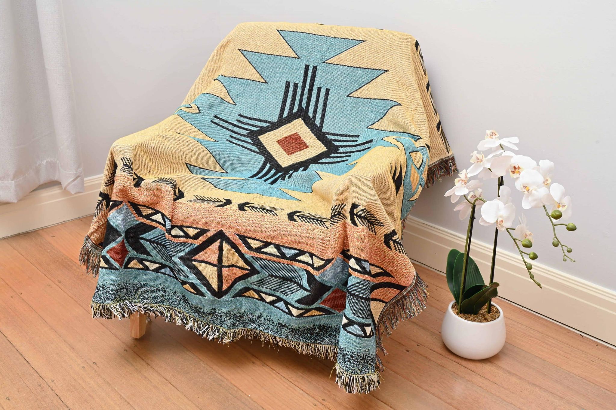 Diamond Peach Throw/Picnic Rug