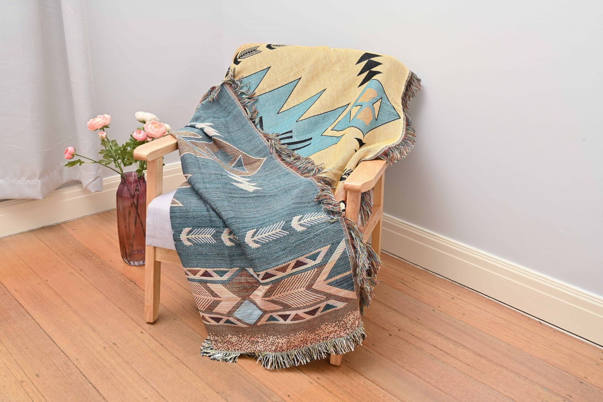 Diamond Peach Throw/Picnic Rug - Image 7