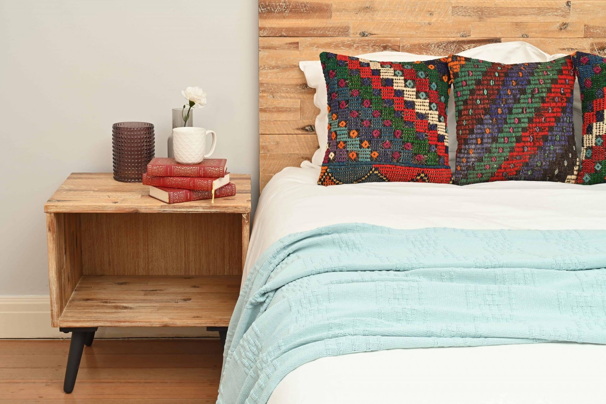 Mint Green Cotton Knitted Throw - Image 7