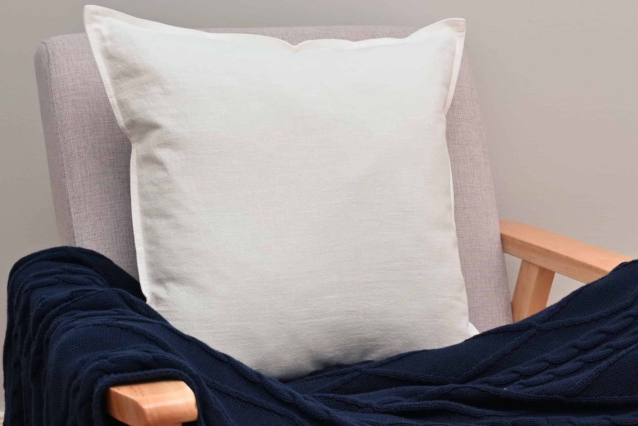 White Linen Cushion