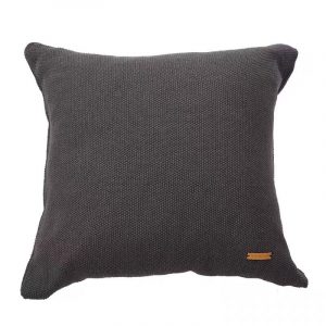 Slate Grey Solid Knit Cushion