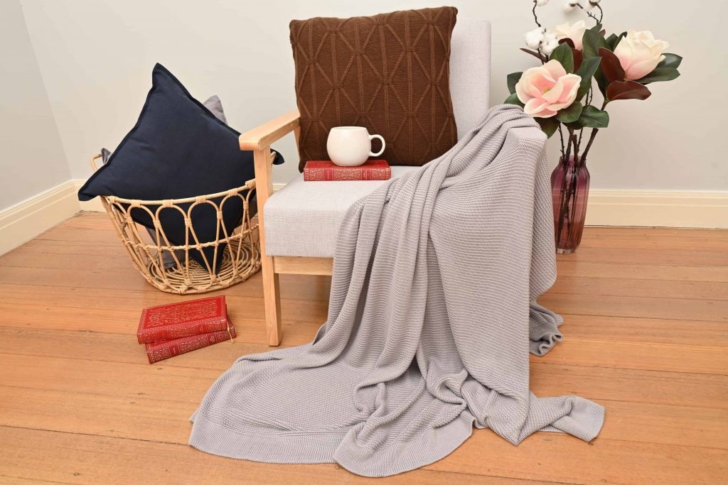 Bamboo Knitted Throw