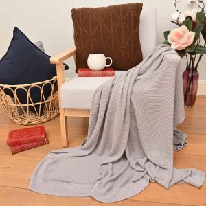 Bamboo Knitted Throw