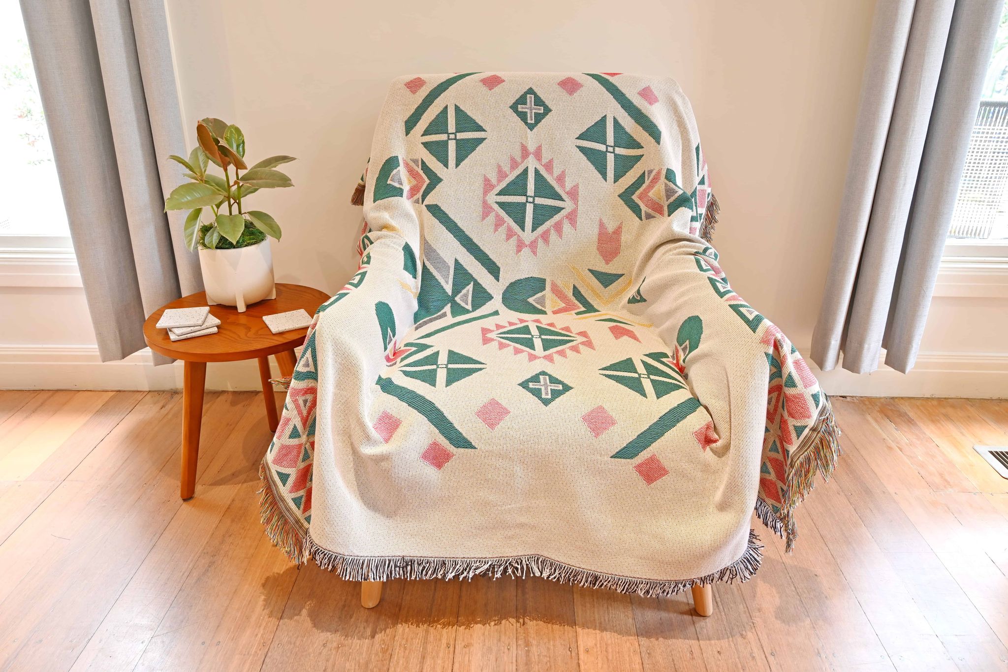 Pastel Aztec Tribal Throw/Picnic Rug Small - Image 8