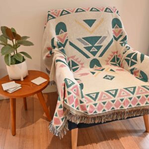 Pastel Aztec Tribal Throw/Picnic Rug Small