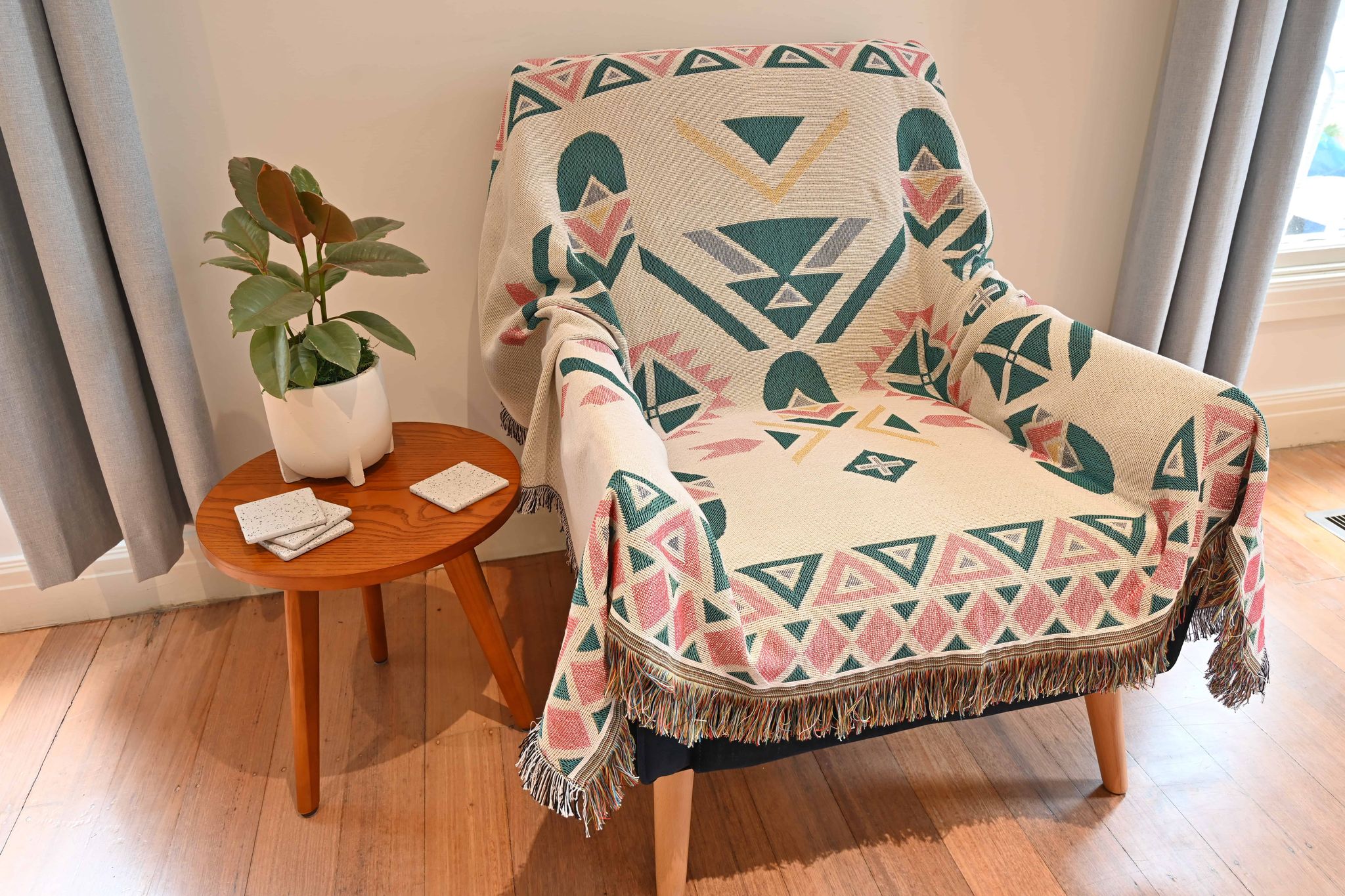 Pastel Aztec Tribal Throw/Picnic Rug Small