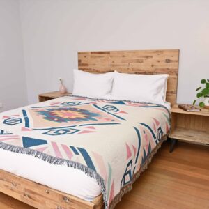 Najavo Diamond Pastel Pink Medium-Large Throw/Picnic Rug