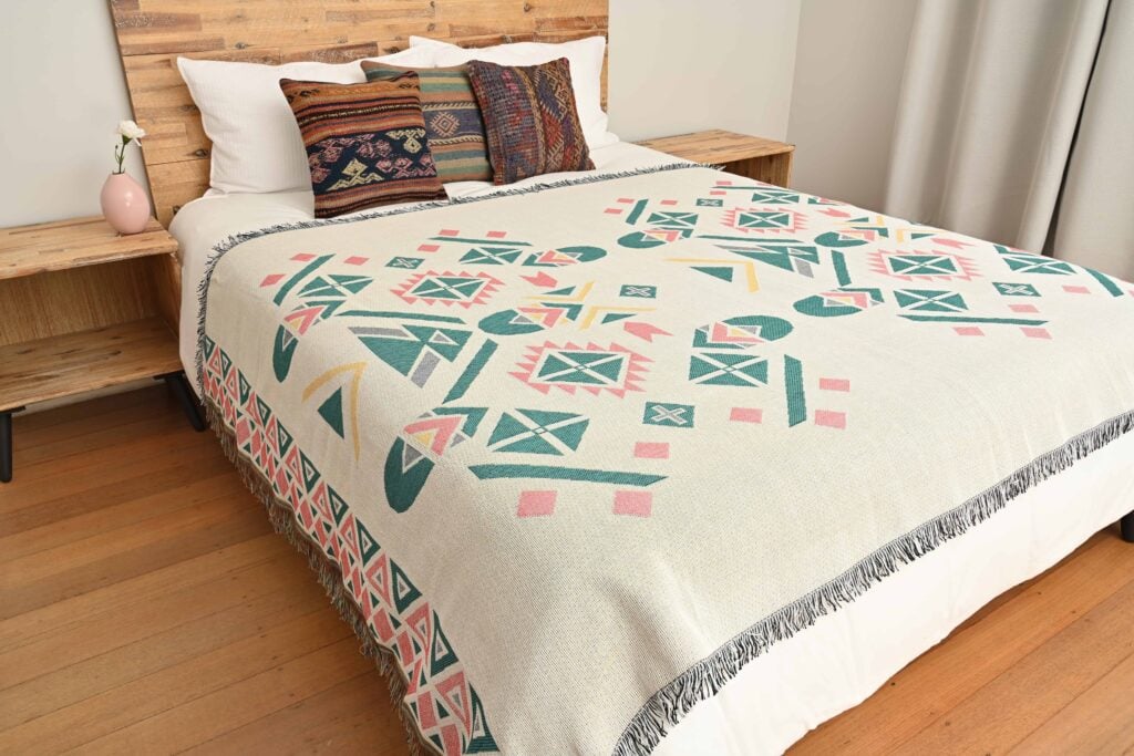 Pastel Aztec Tribal Throw/Picnic Rug Medium Large