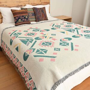 Pastel Aztec Tribal Throw/Picnic Rug Medium Large