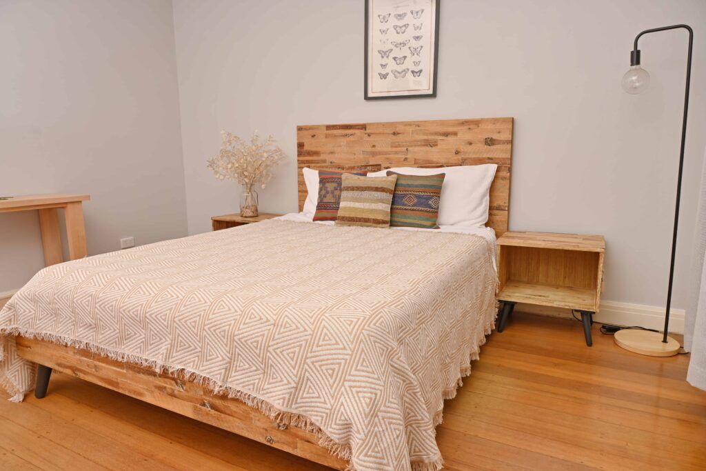 Geometric Tan Monochrome Throw/Picnic Rug Medium Large